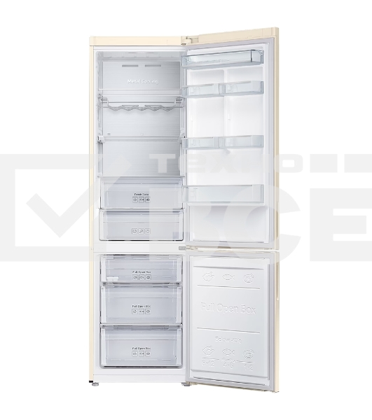 Холодильник Samsung RB37A5491EL/WT бежевый двухкамерный инвертер 269/118 л морозилка снизу