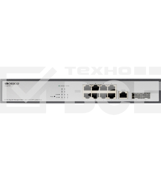 Коммутатор Managed L2 Switch 8x1000Base-T, 2x1000Base-X SFP, RJ45 Console, 19