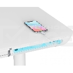 Стол для компьютера Cactus CS-EGD-WT-LED столешница закаленное стекло, белый каркас белый, фото6