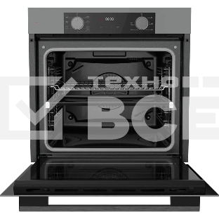 Электрический духовой шкаф Kuppersberg HF 608 GR, Поворотные переключатели, Цифровой таймер, Режимы работы: Нижний нагрев, Традиционный нагрев, Верхний нагрев с конвекцией, Разморозка, Верхний нагрев, Традиционный нагрев с конвекцией, Эмаль легкой очистки