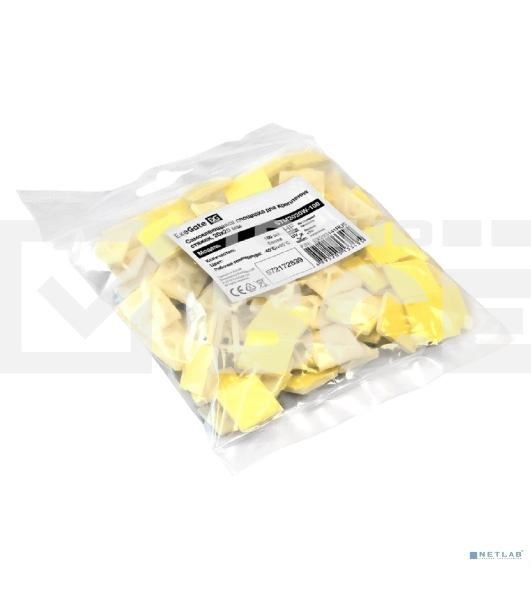 Самоклеющаяся площадка для крепления стяжек ExeGate EX293141RUS STM2020W-100 (20х20 мм, halogen free, -40°C - +85°C, белая, 100 шт)