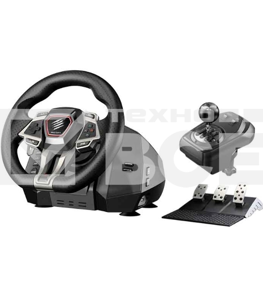 Руль Mad Catz M.2.X. PRO (USB, вибрация, 3 педали, рычаг переключения, D-Pad)