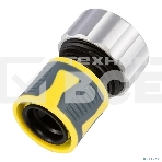 Коннектор для шланга, быстросъемный 3/4' с термопластичной резиной и зажимной гайкой из цинка Профи ЧЕТЫРЕ СЕЗОНА , фото 1