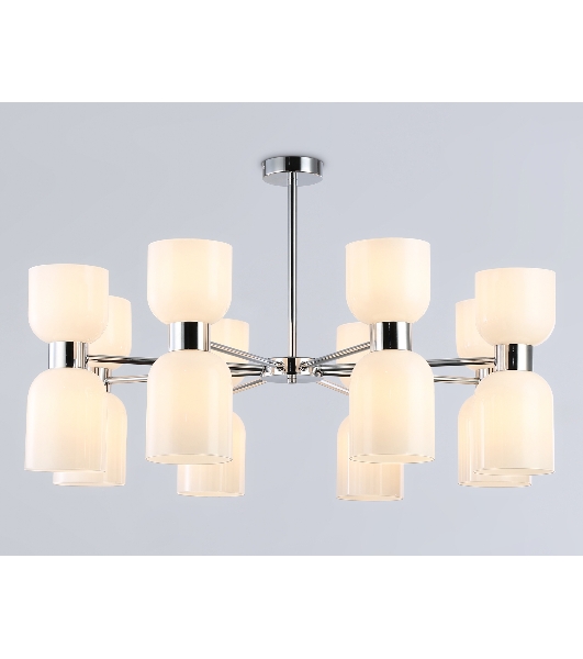 Люстра Ambrella light LH56085/16 СH/FR хром/белый матовый E14*16 max 40W D860*510
