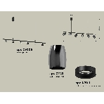 Светильник Ambrella light XB9006500/6 SBK/DCH/PBK черный песок/черный хром/черный полированный MR16 GU5.3 (С9006,С1123,N7011), фото 1