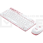 Клавиатура + мышь Logitech Wireless Combo MK 240 Nano White-red 920-008212, фото 1