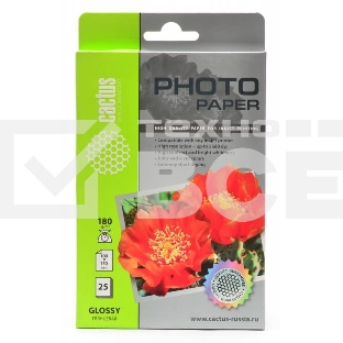 Фотобумага Cactus CS-GA618025 глянцевая A6 180 г/м2 25 листов