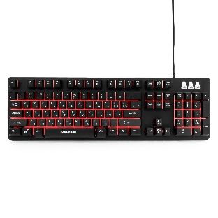 Клавиатура игровая Гарнизон GK-300G, металл, 3 различные подсветки, USB, черный, антифантомные и механизированные клавиши,