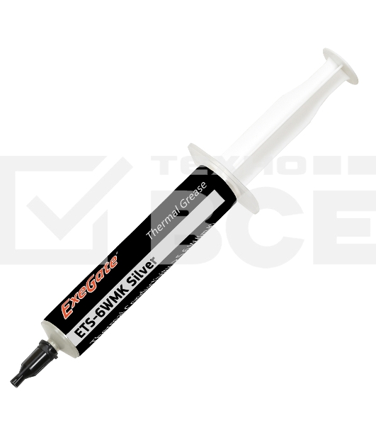 Термопаста ExeGate ETS-6WMK Silver, шприц с лопаткой, 30г