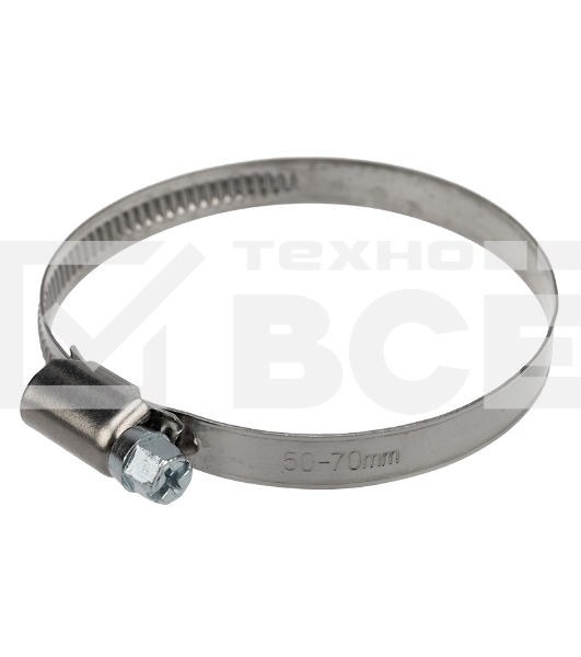 Хомут червячный 50-70-0,7 мм, (упак. 25 шт)  Rexant