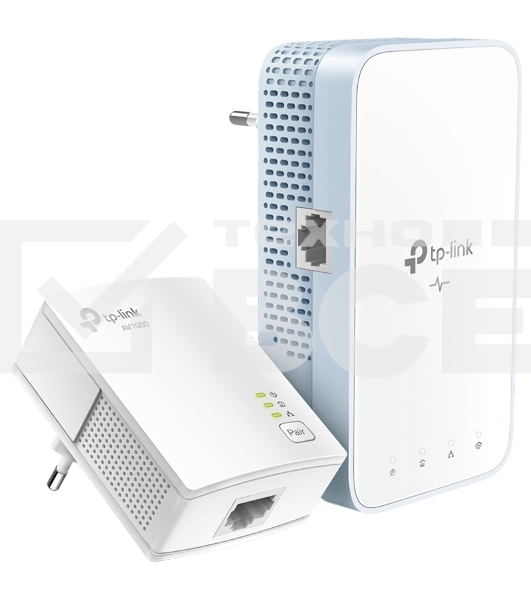 Комплект гигабитных TP-Link Wi‑Fi Powerline адаптеров AV1000 Gigabit Powerline ac Wi-Fi Kit, Dual band 802.11ac Wi-Fi - AC750 dual band Wi-Fi (433Mbps on 5GHz & 300Mbps on 2.4GHz)(TL-WPA7517 & TL-PA7017)