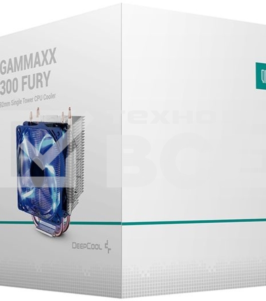 Кулер для процессора DEEPCOOL GAMMAXX 300 FURY серебристый, 95 мм, алюминий/медь, 1800 об/мин, 21 дБ, 4 pin, 130 Вт, 130.5 мм