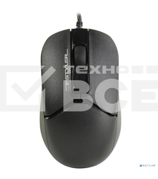 Мышь проводная A4Tech Fstyler FM12 черный, 1200 dpi, USB, кнопки - 3