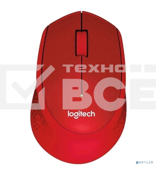 Мышь беспроводная Logitech M280 красный, 1000 dpi, радиоканал, USB, кнопки - 3