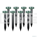 Набор ультразвуковых отпугивателей кротов Rexant (R-20м x8) на солнечной батарее, фото 1