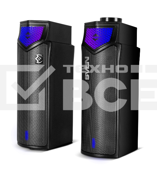 Саундбар мини SVEN SB-G1450, черный (10 Вт, питание USB, Bluetooth, подсветка)