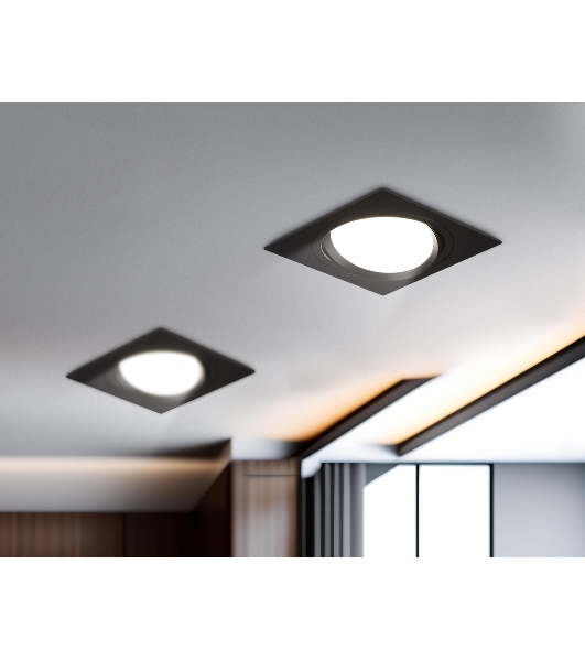Светильник Ambrella light TN51917 BK черный GX53 max 12W 115*115*23