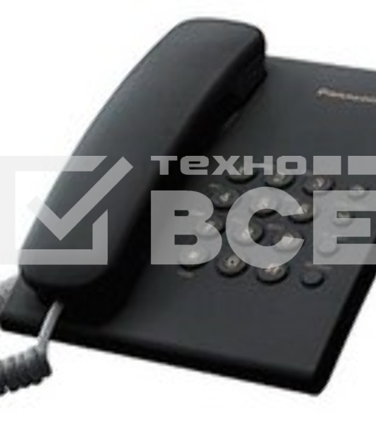 Телефон проводной Panasonic KX-TS2350RUB черный {повтор номера, регул-ка громкости, кр.на стену}