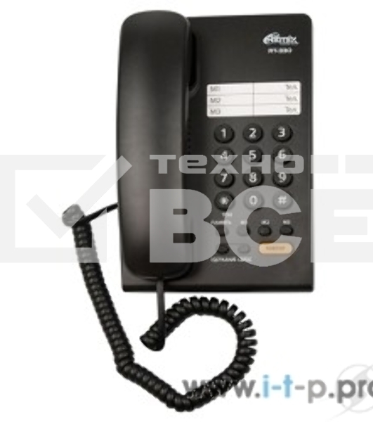 Телефон проводной Ritmix RT-330 черный