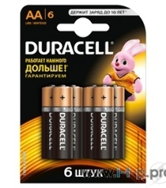 Батарейка DURACELL LR6-6BL BASIC (6/60/16800)