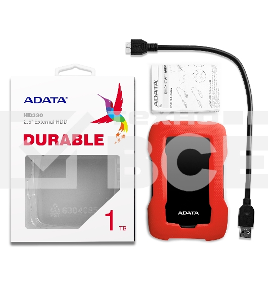Внешний жесткий диск 1TB ADATA HD330, 2,5