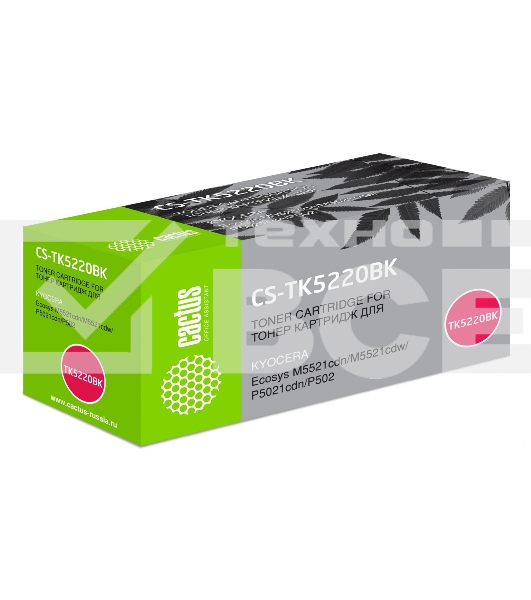 Картридж лазерный Cactus CS-TK5220BK черный (1200 стр.) для Kyocera Ecosys M5521cdn/M5521cdw/P5021cdn/P5021cdw