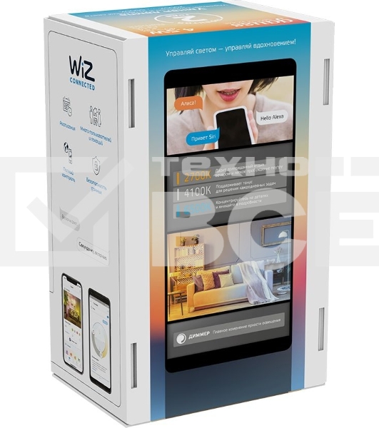 Лампа светодиодная филаментная Gauss Smart Home DIM+CCT E14 CF35 4,5 Вт 2000-6500 К 1/10/40