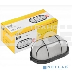 Светильник НПП 1402 60Вт E27 IP54 черный овал с решеткой ИЭК LNPP0-1402-1-060-K02, фото2