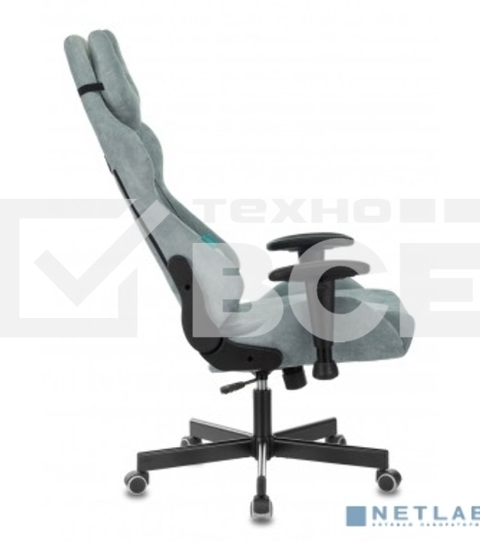 Кресло игровое Бюрократ VIKING KNIGHT LT28 FABRIC серо-голубой крестовина металл/пластик