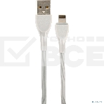 Кабель PERFEO USB A вилка - Lightning вилка, 2.4A, серый, силикон, 1 м., ULTRA SOFT (I4332), фото3