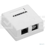 Розетка информационная настенная RJ45 кат. 5Е UTP 2 порта GENERICA, фото3
