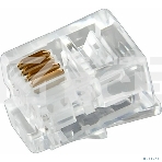 Разъем телефонный Rexant UTP, RJ-14 (6P4C), CAT 3, фото 1