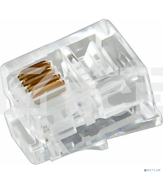 Разъем телефонный Rexant UTP, RJ-14 (6P4C), CAT 3