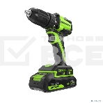 Дрель-шуруповерт аккумуляторная, бесщеточная Greenworks DD345, 24V, 27/45 Нм,13мм,1х2Ач,ЗУ,кор 3708307CUA, фото3