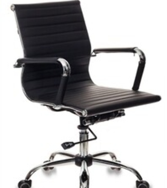 Кресло Бюрократ CH-883-LOW/BLACK черный, экокожа