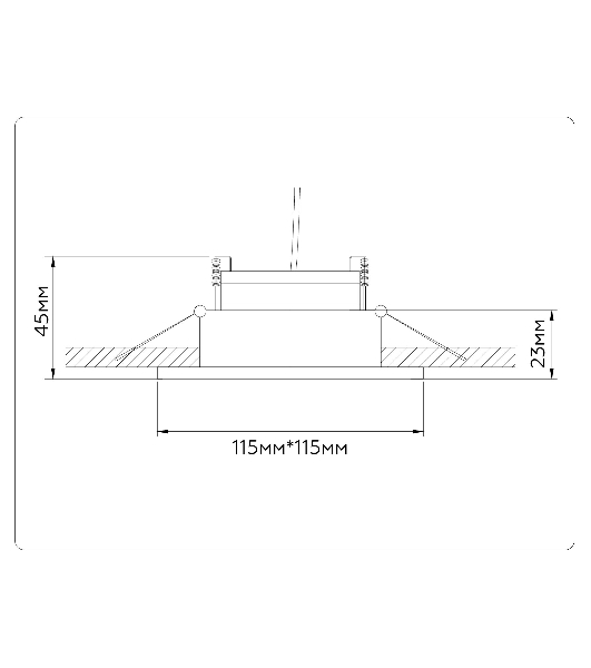 Светильник Ambrella light TN51917 BK черный GX53 max 12W 115*115*23