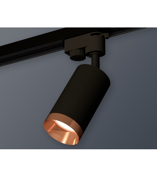 Светильник Ambrella light XT6323065 SBK/PPG черный песок/золото розовое полированное MR16 GU5.3 (A2521, C6323, N6135)