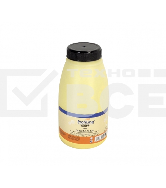 Тонер PL-Q6002/CC532/CE252/CE262/CE742/CB402 для HP CLJ 1600/2600n/2600dn/2600dtn /CM2320/CP2025/3525/5220/5225/4005/4025/4525/Canon LBP5000/5100Yellow 90 гр ProfiLine Фасовка РФ