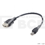Кабель USB 2.0 OTG Cablexpert A-OTG-AFBM-03 USBAF/MicroBM, 0.15м, удлиненный разъем micro USB - 9мм,  пакет, фото2