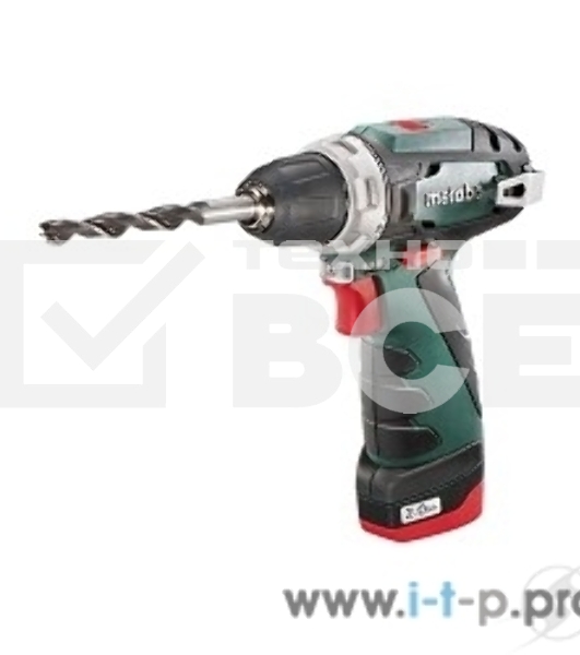 Дрель-шуруповерт Metabo PowerMaxx BS 600080500, Аккумуляторный, 12В, 2 АКБ