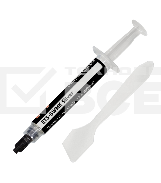 Термопаста ExeGate ETS-6WMK Silver, шприц с лопаткой, 4г