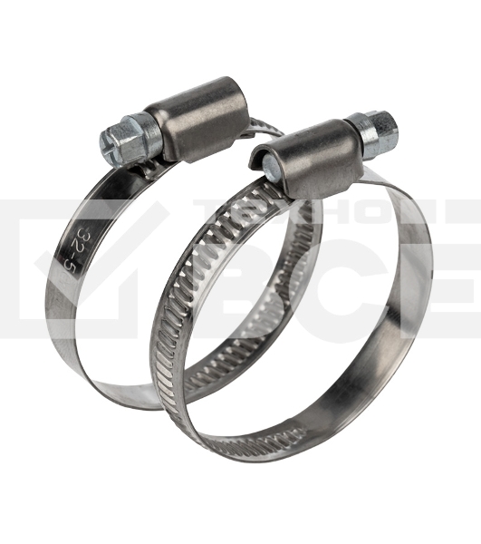 Хомут червячный Rexant 32-50-0,7 мм, (упак. 50 шт)