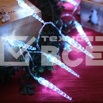 Гирлянда светодиодная «Сосульки» 1.5 м, 10 LED, прозрачный ПВХ, цвет свечения белый, 2 х АА (батарейки не в комплекте) NEON-NIGHT, фото2