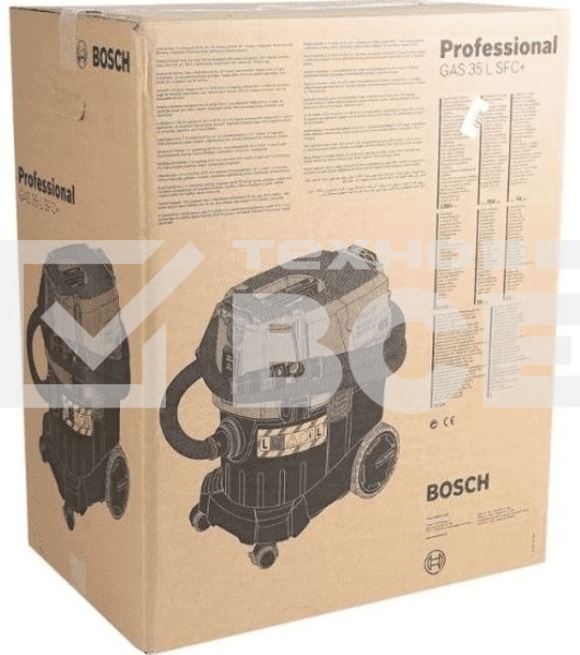 Пылесос строительный Bosch GAS 35 L SFC+ 06019C3000 Пылесос строительный { 1200 Вт, 35л,254 мбар,11,6 кг }