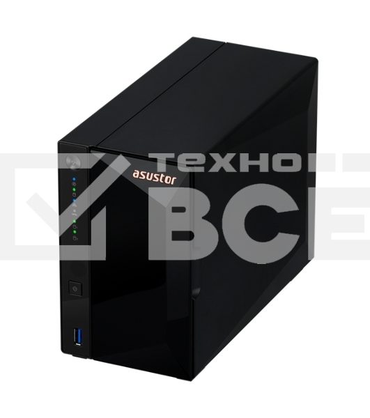 Сетевое хранилище ASUSTOR AS3304T 4-Bay NAS/MPl/Cel 1.4GHz Quad Core/2GBDDR4/noHDD,LFF(HDD,SSD),/1x1GbE(LAN)/3xUSB3.2; 90IX01L0-BW3S00