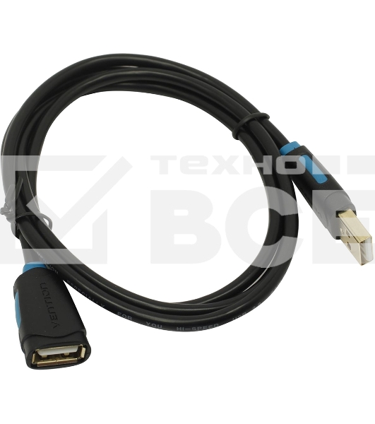 Кабель-удлинитель Vention USB 2.0 AM/AF - 1м Чёрный