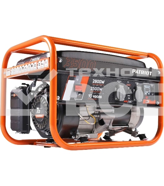 Электрогенератор бензиновый Patriot GRS 3500, 2.8 кВт, 75 дБ, 38.8 кг