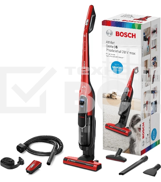Пылесос ручной Bosch BCH86PET1 красный