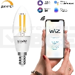 Лампа светодиодная филаментная Gauss Smart Home DIM E14 C35 4,5 Вт 1/10/40, фото 1