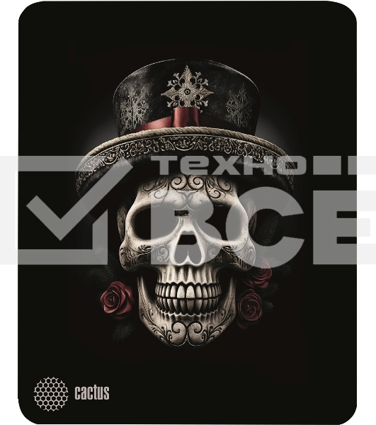 Коврик для мыши Cactus Scull 250x250x3мм (CS-MP-D05S)